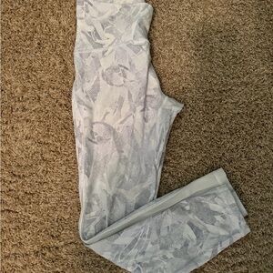 lululemon athletica Gray and White Performance Leggings